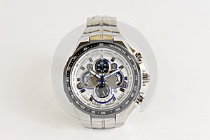 Stainless steel watch with chronograph function