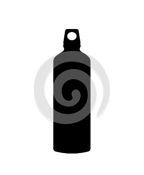 Stainless steel water bottle silhouette