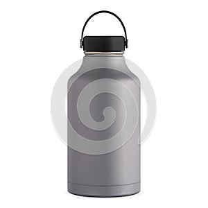 Stainless steel water bottle template. Thermo flask
