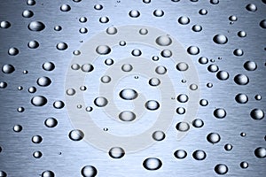 Stainless Steel Water Drops Background