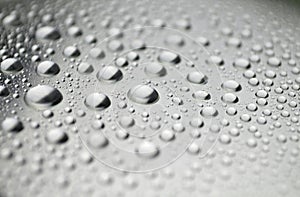 Stainless Steel Water Drops Background