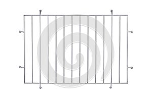 Stainless Steel Window Grilles isolated on white background work with clipping path