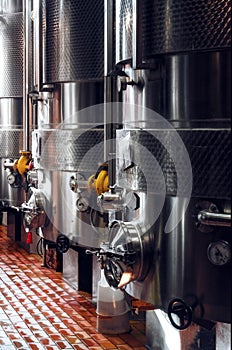 Stainless steel wine fermenters