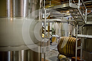 Stainless steel wine vats