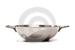Stainless vog pan isolated on white background  - Image