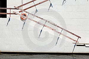 Stair at construction site at Museumsinsel in Berlin