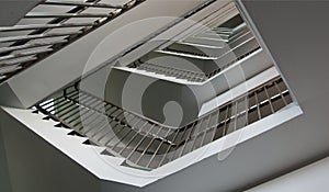 Stair in a contemporary building is showing the simplicity of the architectural style