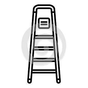Stair ladder icon outline vector. Wood construction