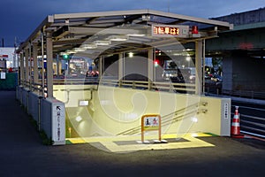 Stair ramp for crossing underpass