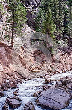 Stair step water falls in Eldorado canyon state park