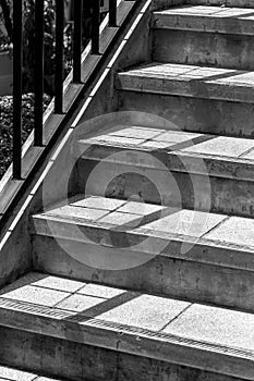 Stair Steps in Black and White HDR