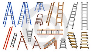 Stair vector cartoon set icon.Vector illustration staircase on white background .Isolated cartoon set icon stairway. photo