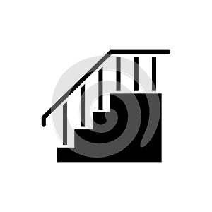 Stair way icon flat vector template design trendy