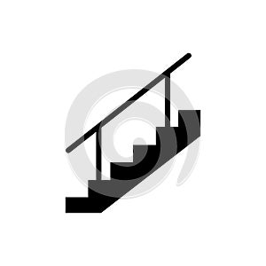 Stair way icon flat vector template design trendy