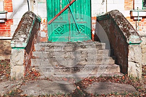 Staircase of abandoned house