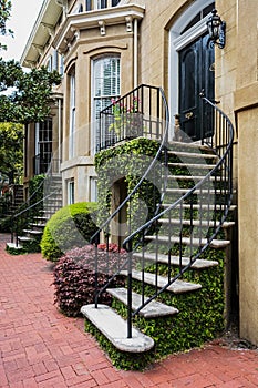 Staircase of beautiful home in Historic District, Savannah Georgia, USA