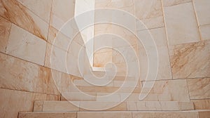 Staircase in a building with marble walls.