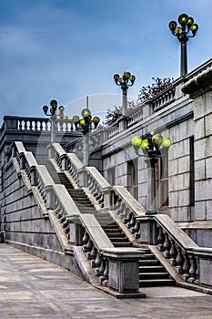 Staircase at the Capitol Complex in Harrisburg, Pennsylvania. photo