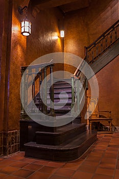 Staircase in a castle.