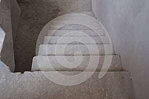 Staircase cement concrete structure in residential house building