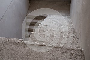 staircase cement concrete structure in residential house building