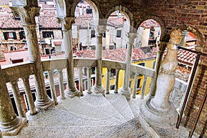 The staircase of Contarini del Bovolo in Venice