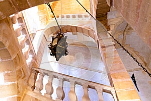 Staircase of Cormatin Castle in Burgundy region  France