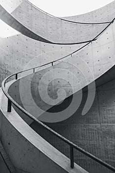 Staircase curve Architecture details Cement stair photo