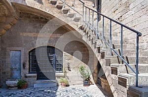 Staircase in the fortress of Rhodes