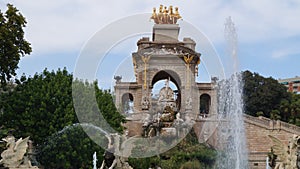 Staircase and fountain in Parc De La Ciutadella, Barcelona, Spain