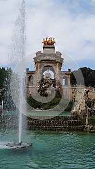 Staircase and fountain in Parc De La Ciutadella, Barcelona, Spain