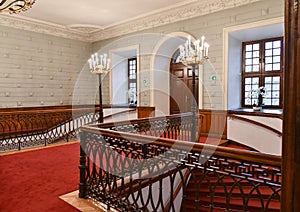 Staircase in hall