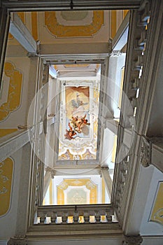 Staircase of Honour at  The Archbishop`s Palace Udine, Italy photo