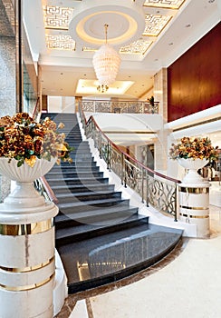 Staircase at the hotel lobby