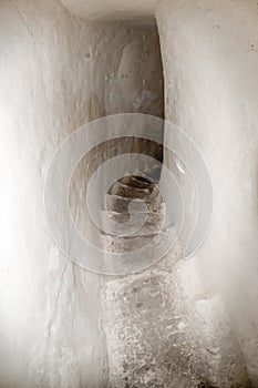 Staircase inside the cave temple