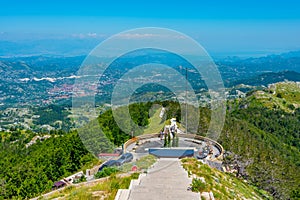 Staircase inside of the Njegos mausoleum in Montenegro