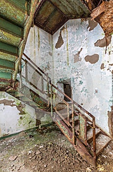 Staircase inside Trans-Allegheny Lunatic Asylum