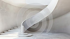 Staircase in interior, Staircase and light and shadow on white wall