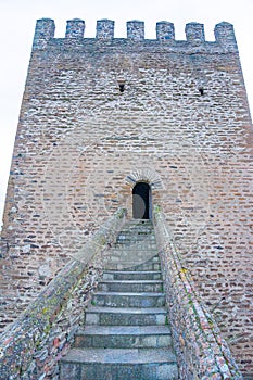 staircase and keep inside the castle of Noudar in Barrancos.