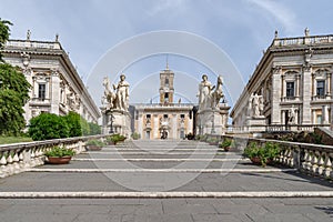 Staircase leading to the Capitoline Hill in Rome