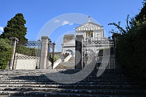 The staircase leading to the famous Basilica of San Miniato in Florence. It is one of the best examples of the Florentine photo