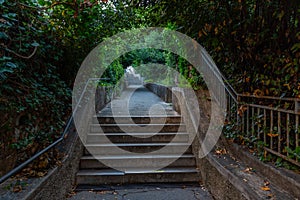 Staircase leading to Trsat fortress in Rijeka, Croatia