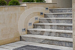 Staircase marble lights