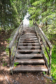 Staircase in the middle of nature