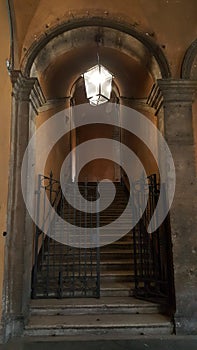 Staircase in National Archives, Rome, Italy