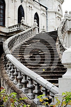 Staircase of an old gothic church