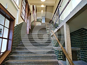 Staircase of an old industrial building in Schramberg