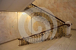 Staircase in Palatul Parlamentului Palace of the Parliament, Bucharest photo