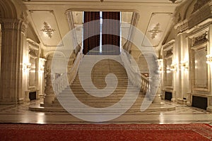 Staircase in Palatul Parlamentului Palace of the Parliament, Bucharest photo