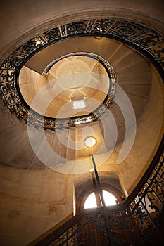 The staircase at the Radcliffe Camera, Oxford University in Oxford